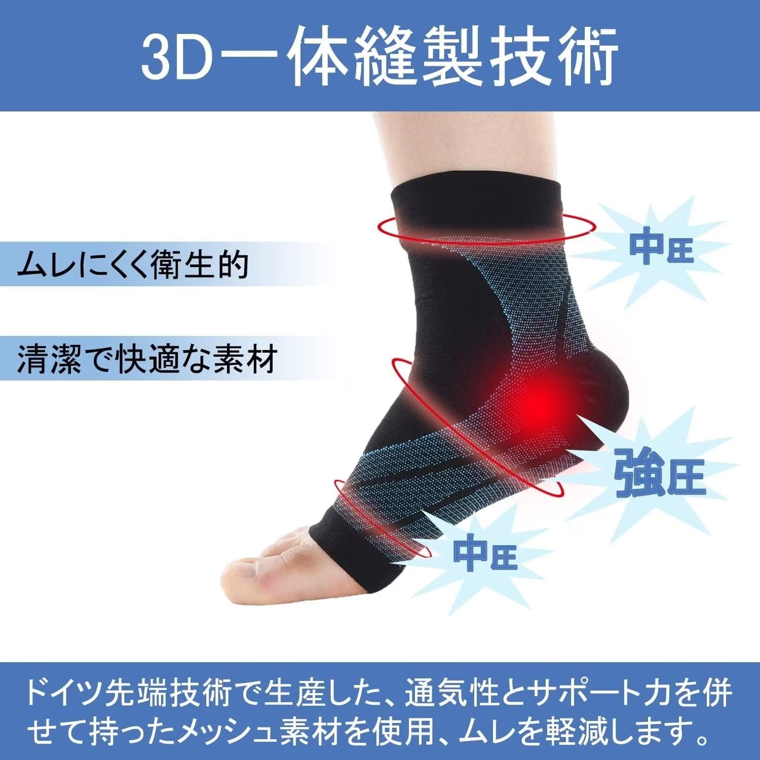 足首サポーター 着圧ソックス スポーツ用 加圧 アーチサポーター ゴールド Amazon | NEENCA 足首サポーター 着圧ソックス アーチサポーター 足首